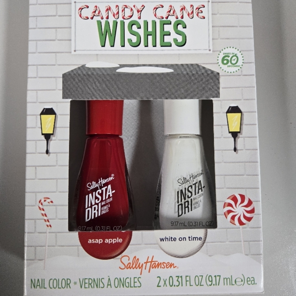 Sally Hansen Insta-Dri Nail Polish Set - Red and White